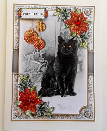 Cats and Poinsettias Mini Kit 4 by Pam Ogilvy