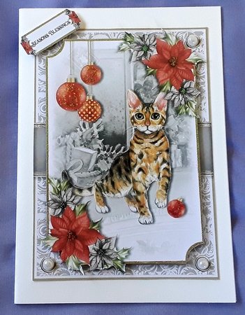 Cats and Poinsettias Mini Kit 5 by Pam Ogilvy