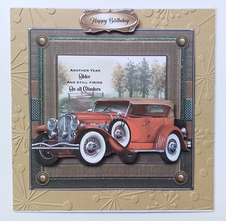 Vintage Car Card Front Mini Kit-3 by Pam Ogilvy