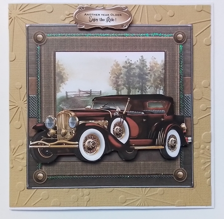 Vintage Car Card Front Mini Kit-4 by Pam Ogilvy