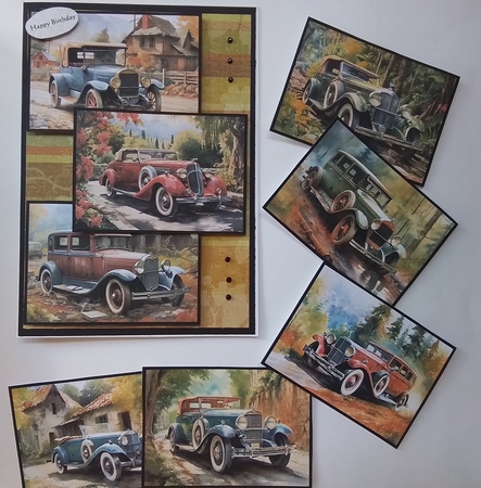 Vintage Car Tags / Mini Cards by Pam Ogilvy
