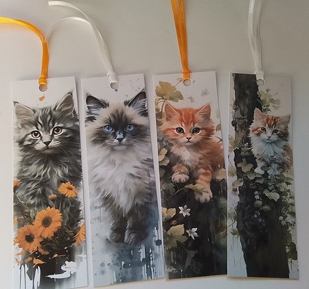 Cat Bookmarks by Pam Ogilvy