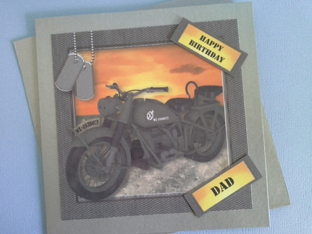 Military Motorbike - Quick Topper by Pam Ogilvy