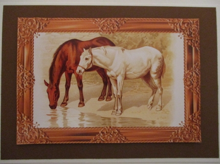 Farm Horses A4 by Pam Ogilvy