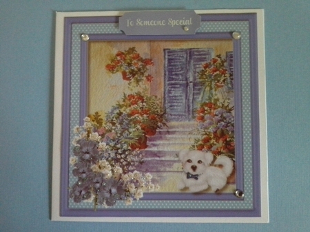 Lovely Blue Door with a Cute Dog  by Pam Ogilvy