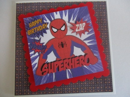 Super Hero, Spiderman, Zap, Whap Take That! 8x8 by Pam Ogilvy