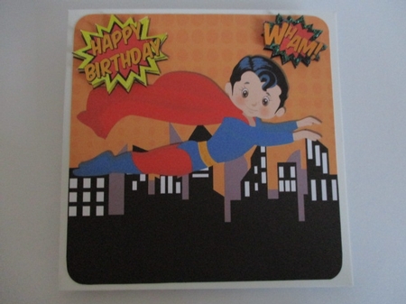 Soaring high up into the sky super hero 8x8 by Pam Ogilvy