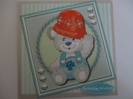 Little Teddys Flowerpot Hat  by Pam Ogilvy