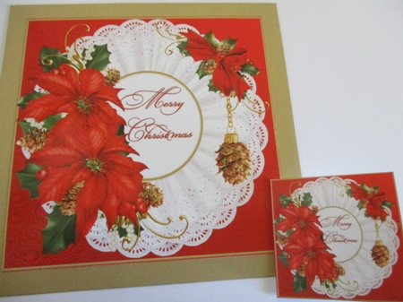 8x8 Christmas poinsettia mini kit by Pam Ogilvy