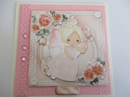 Beautiful Blonde Fairy with Roses 8x8 Mini Kit  by Pam Ogilvy