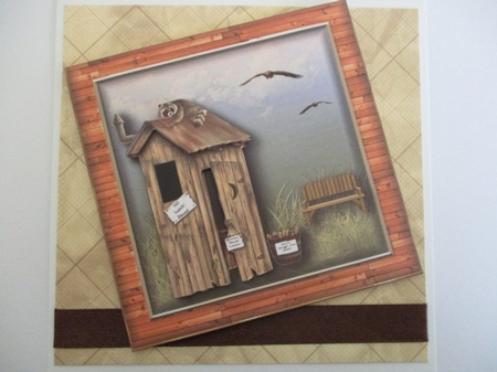 The Outhouse Blues Card Topper by Pam Ogilvy
