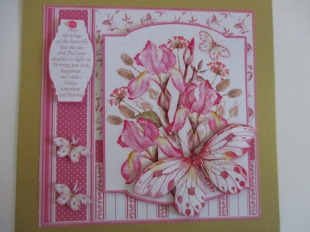 IRIS & BUTTERFLIES 8x8 Floral Decoupage Mini Kit by Pam Ogilvy