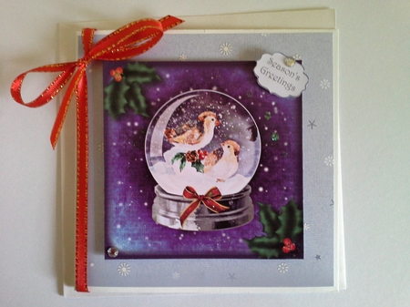 Watercolour Snowglobe - Birds by Pam Ogilvy