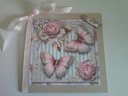 The Afternoon Rose Flutters Card Front Kit by Pam Ogilvy