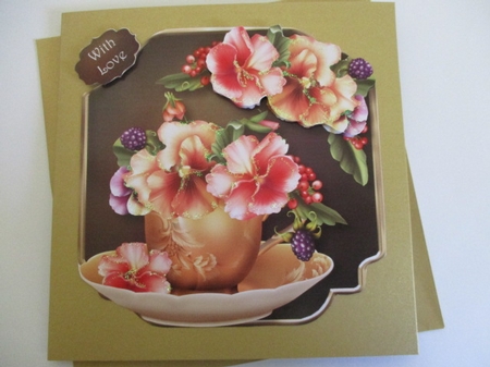 Pink & Peach Pansies - Teacup & Saucer by Pam Ogilvy