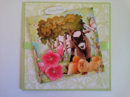 Spring Babies Topper with Decoupage by Pam Ogilvy