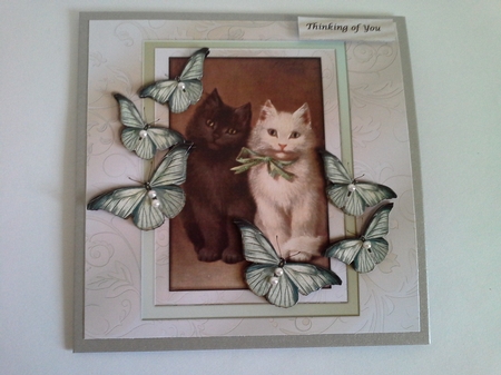 Vintage Kittens & Butterflies by Pam Ogilvy