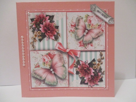 Dahlia Flutters Card Front Kit by Pam Ogilvy