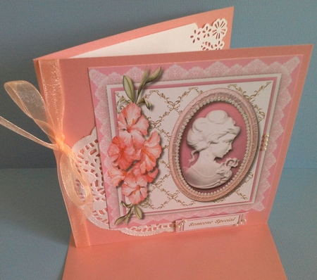 Beautiful Cameo in a Pearl Frame  by Pam Ogilvy
