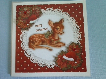 Cute Christmas Deer by Pam Ogilvy