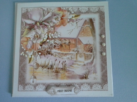 The Winter Lakehouse Card Front Kit 8x8 by Pam Ogilvy