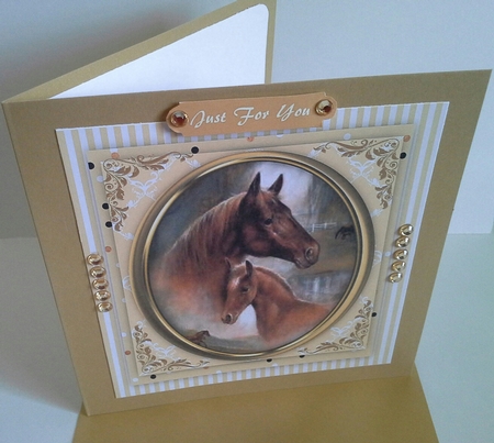 Beautiful Horses in a Gold Frame  by Pam Ogilvy