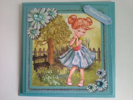 Beautiful Girl in Aqua  by Pam Ogilvy