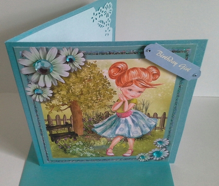 Beautiful Girl in Aqua  by Pam Ogilvy