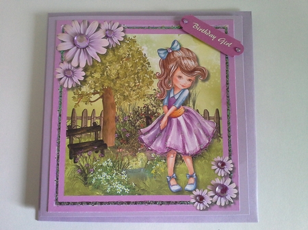 Beautiful Girl in Lilac by Pam Ogilvy