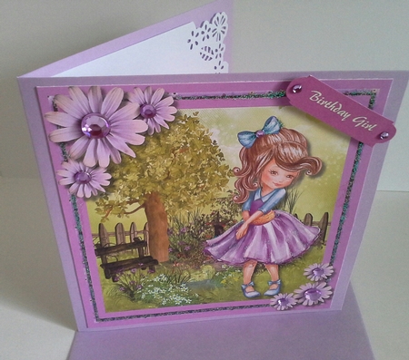 Beautiful Girl in Lilac by Pam Ogilvy