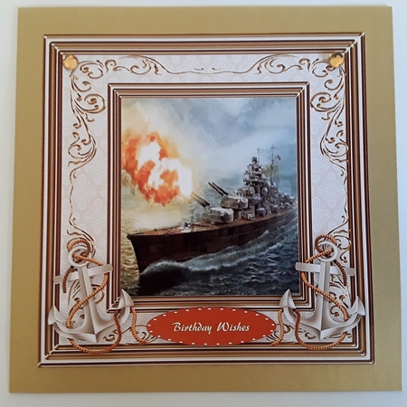 War Ship Firing The Guns by Pam Ogilvy