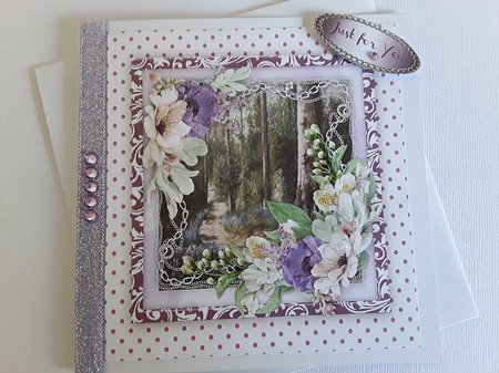  8x8 Card Fragrent Flower walk by Pam Ogilvy