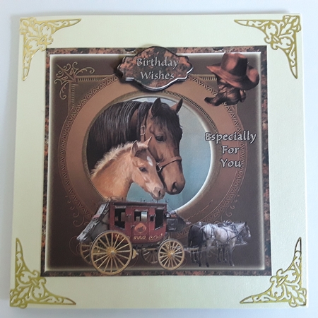 Mini Kit- Beautiful Horse and Foal for lots of occasions #4-For Male by Pam Ogilvy