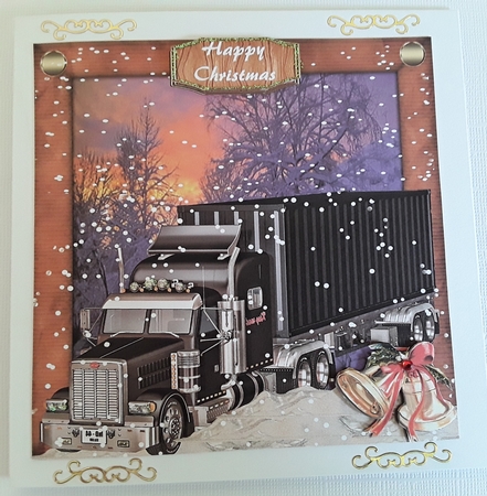 CHRISTMAS ARTIC TRUCK LORRY TRUCKER BIRTHDAY 2 by Pam Ogilvy