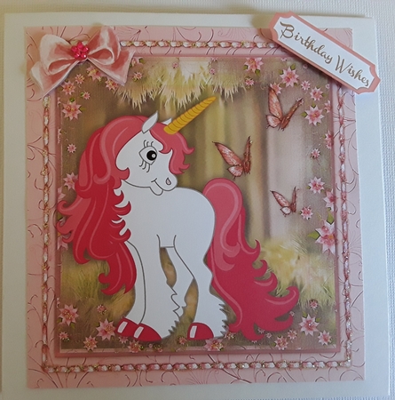Beautiful Unicorn and Butterflys  2  by Pam Ogilvy