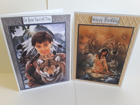 Wolf Maiden and Spirit of the wolf Toppers by Pam Ogilvy