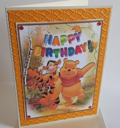 Dancing bear with tigger in the meadows A4 by Pam Ogilvy
