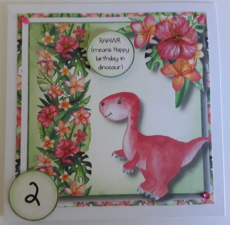 Dinosaur Tropical Birthday 2 by Pam Ogilvy