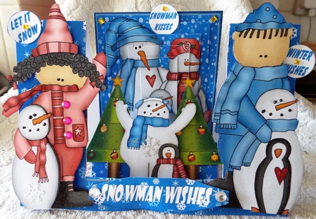 Christmas Fun in the Snow Stepper card Kit by Pam Sperling