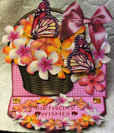 Easel Card Kit - Frangipanis and Butterflies by Pam Sperling