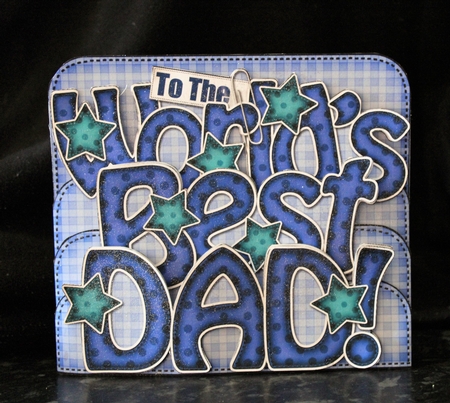 3D World's Best Dad Stars Pop Out Word Card Kit by Pam Sperling