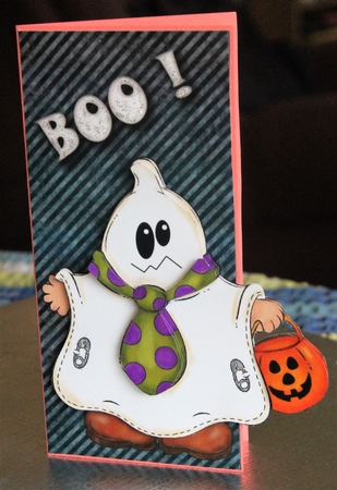 Over the Edge Ghost Card Topper by Pam Sperling