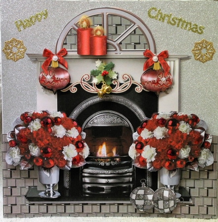 Fireplace Christmas Flowers & Baubles Mini Kit by Pam Sperling