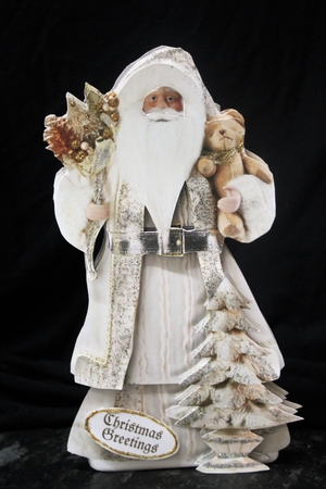 Shaped Card Mini-kit - Crystal Santa by Pam Sperling