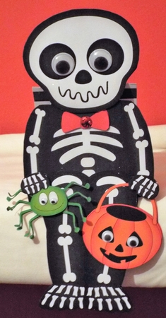 3D on the Shelf Card Kit - Little Halloween Skeleton Yorik by Pam Sperling