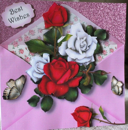 Envelope Of Flowers - Tudor Roses by Pam Sperling