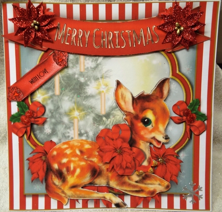 The Christmas Fawn card front kit by Pam Sperling