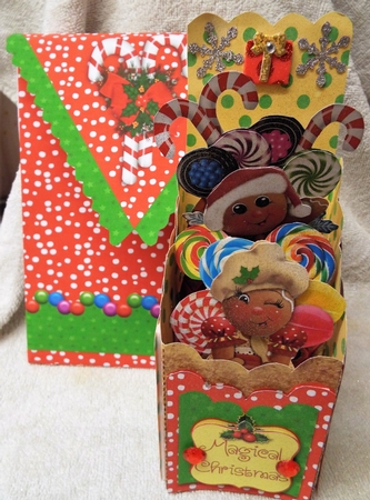 Gingerbread Cuties Pop-up Box Card #1 by Pam Sperling