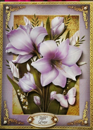 Vintage Lilac Flowers for All Occasions Card Mini Kit by Pam Sperling