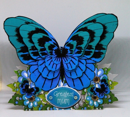 Butterfly in Blue - BA1 by Pam Sperling